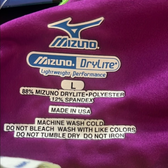 Mizuno Women's Pink and Green Volleyball Sports Bra, Large - Picture 3 of 4